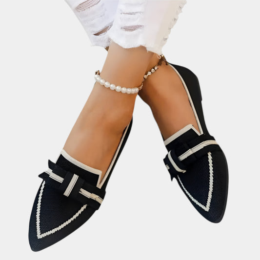 Abby - Chaussures plates élégantes et confortables pour femmes Noir