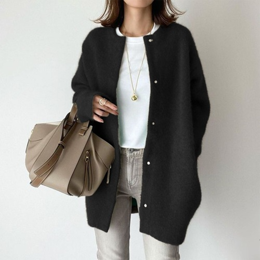 Celia – Cardigan Élégant et Confortable pour Femme Noir