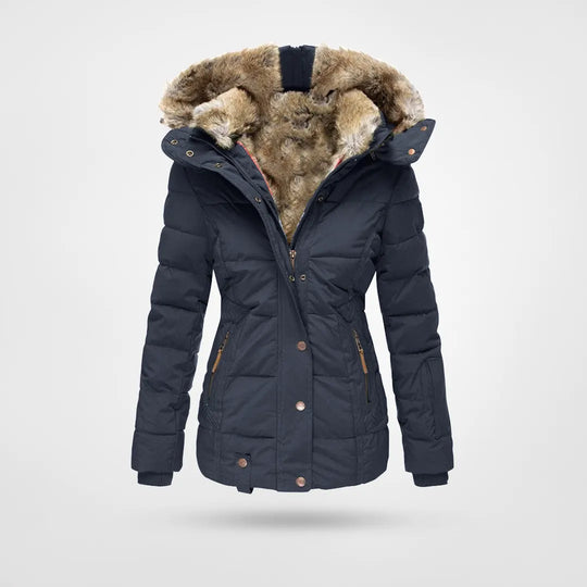 Aria – Manteau d'hiver élégant et imperméable pour femmes Bleu