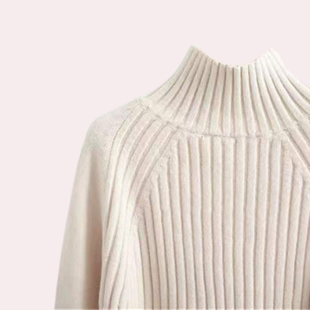 Élégance - Pull à col roulé en maille pour femmes