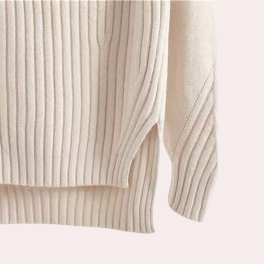 Élégance - Pull à col roulé en maille pour femmes