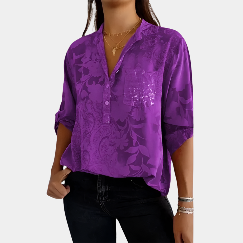 Nina - Elegant Manches longues pour femmes Violet