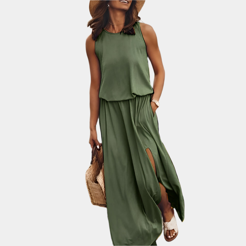 Camila - Robe élégante et confortable pour femmes Vert