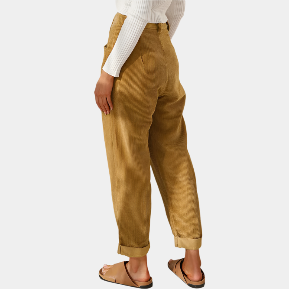 Natalla - Pantalon élégant en velours côtelé pour femmes