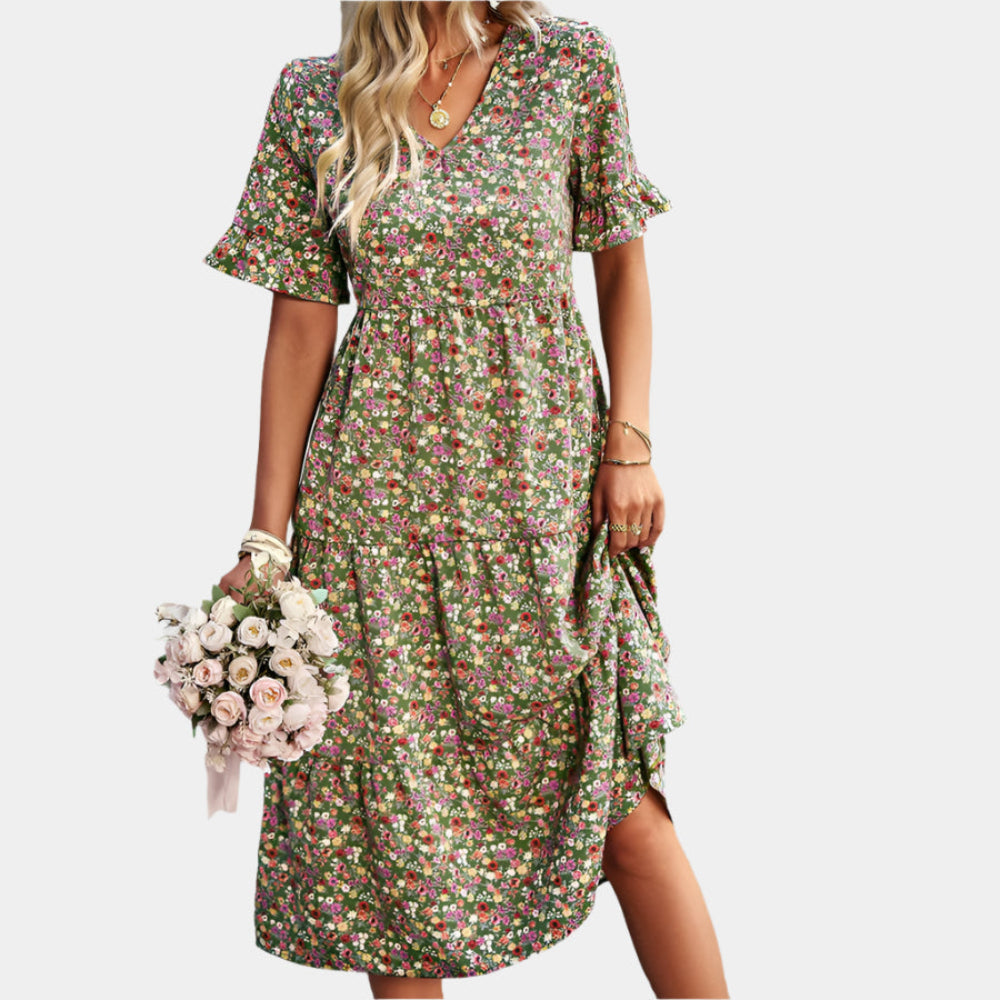 Ashley - Robe florale élégante pour femmes Vert