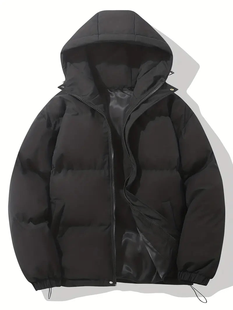 Elena - Veste d'hiver chaude et imperméable avec capuche Noir
