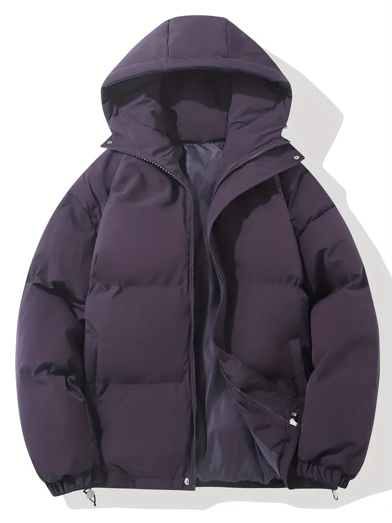 Elena - Veste d'hiver chaude et imperméable avec capuche Violet