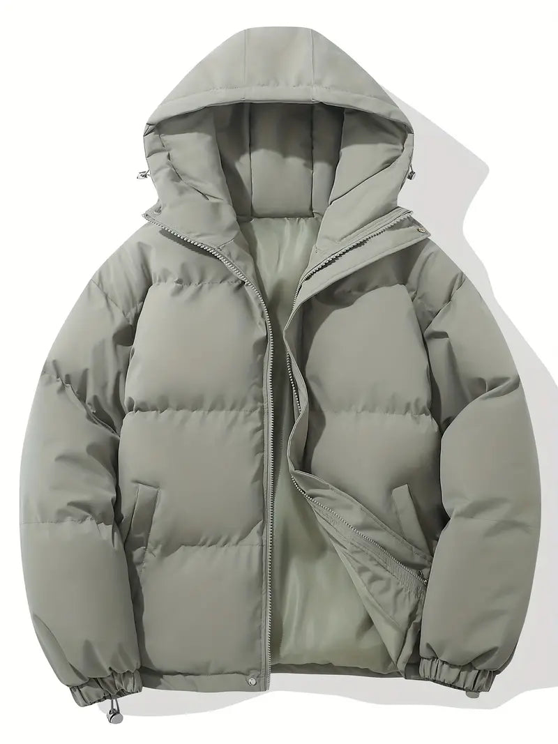 Elena - Veste d'hiver chaude et imperméable avec capuche Gris clair