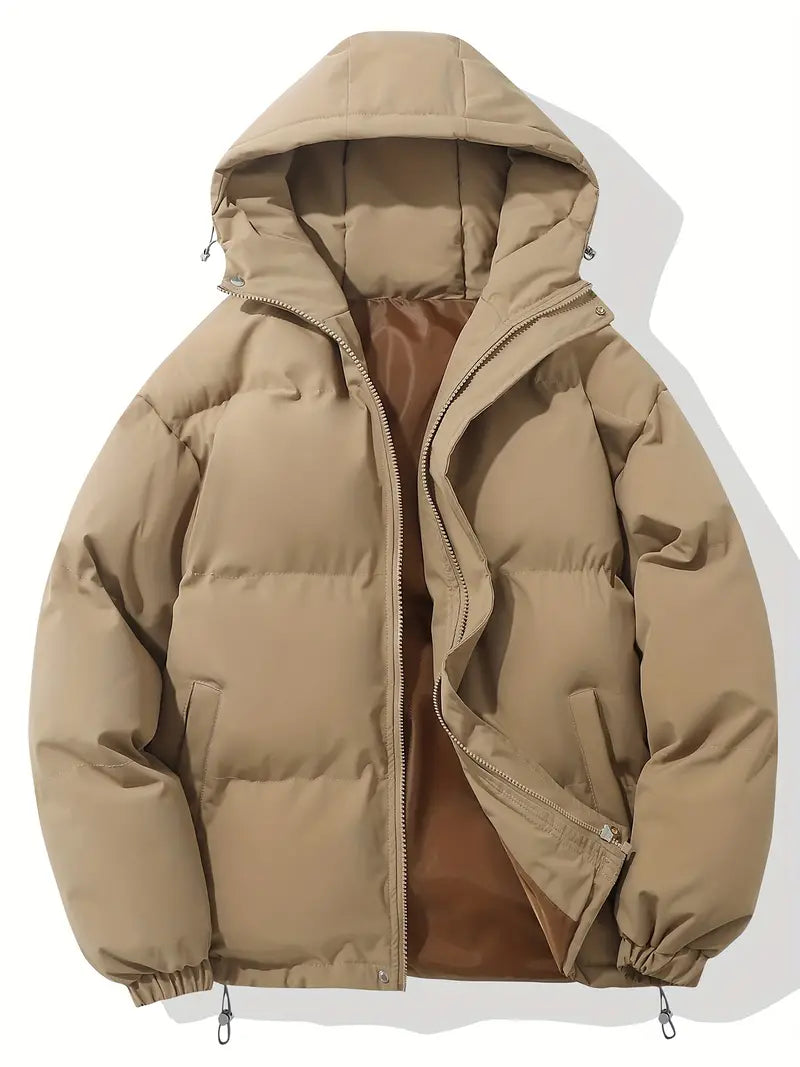 Elena - Veste d'hiver chaude et imperméable avec capuche Kaki