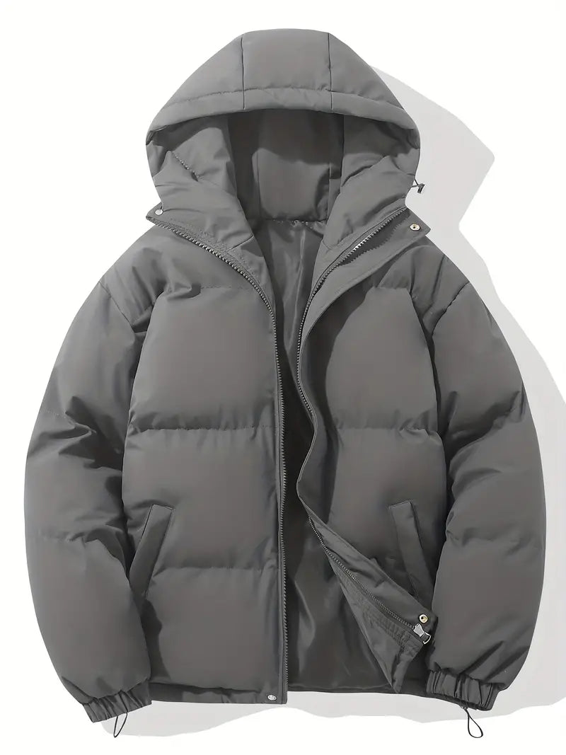 Elena - Veste d'hiver chaude et imperméable avec capuche Gris foncé