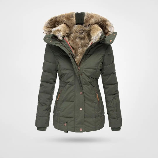Aria – Manteau d'hiver élégant et imperméable pour femmes Vert