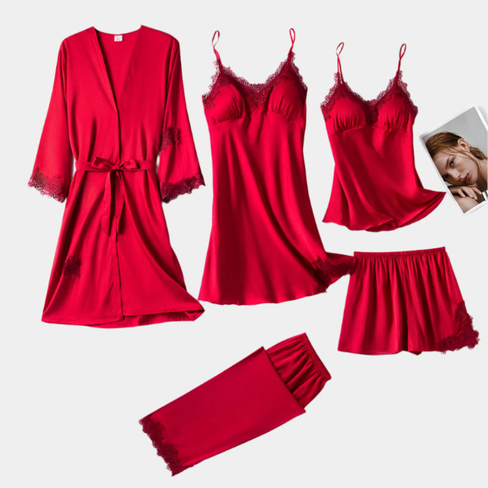 Jade - Pyjama élégant et confortable pour femmes Rouge