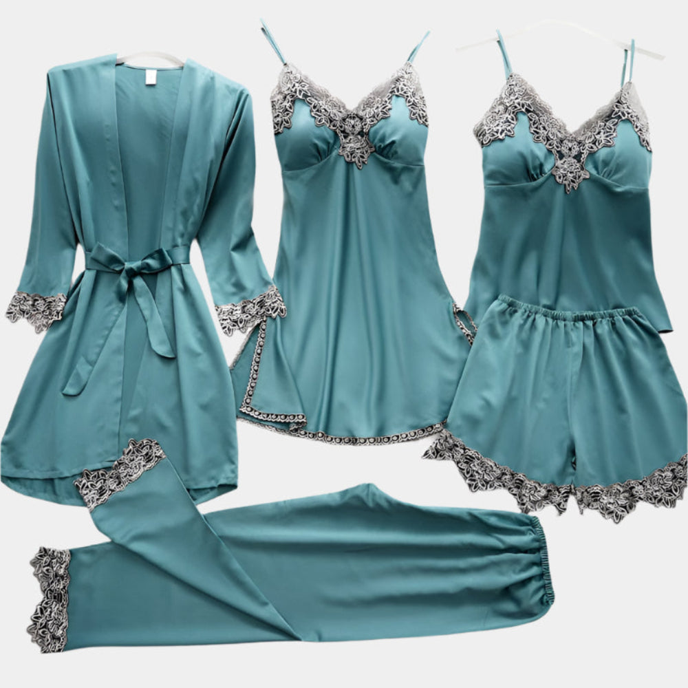 Jade - Pyjama élégant et confortable pour femmes Bleu Blanc