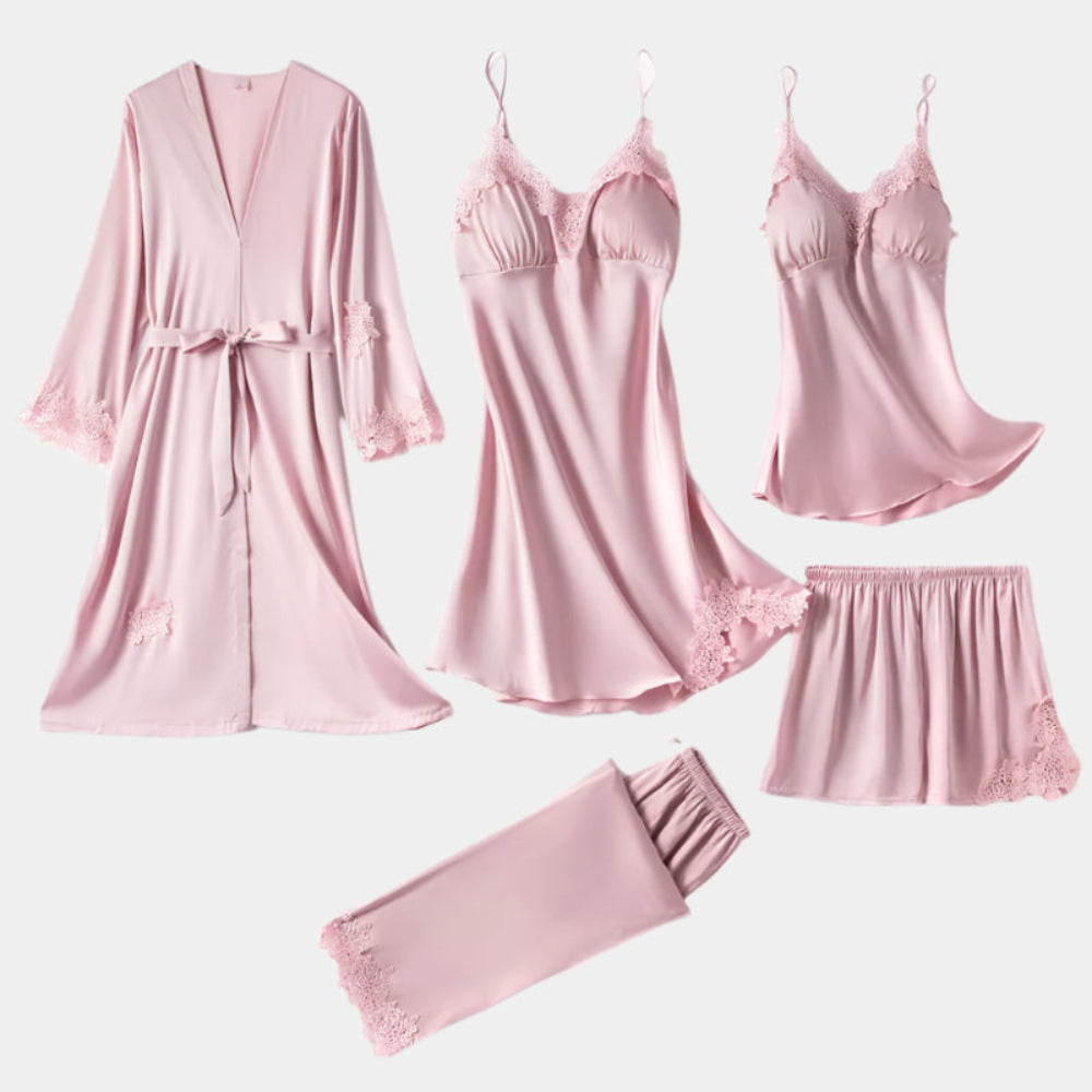 Jade - Pyjama élégant et confortable pour femmes Rose Blanc