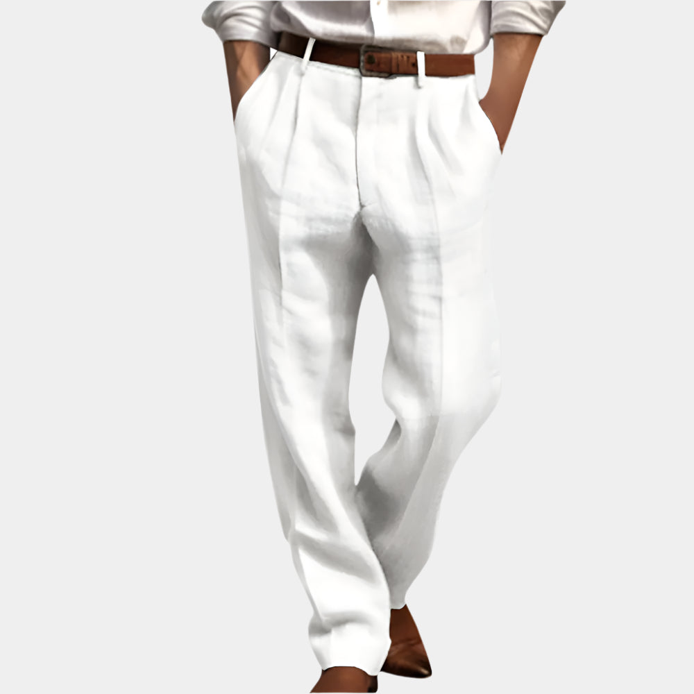 Alex - Pantalon élégant et confortable pour hommes Blanc