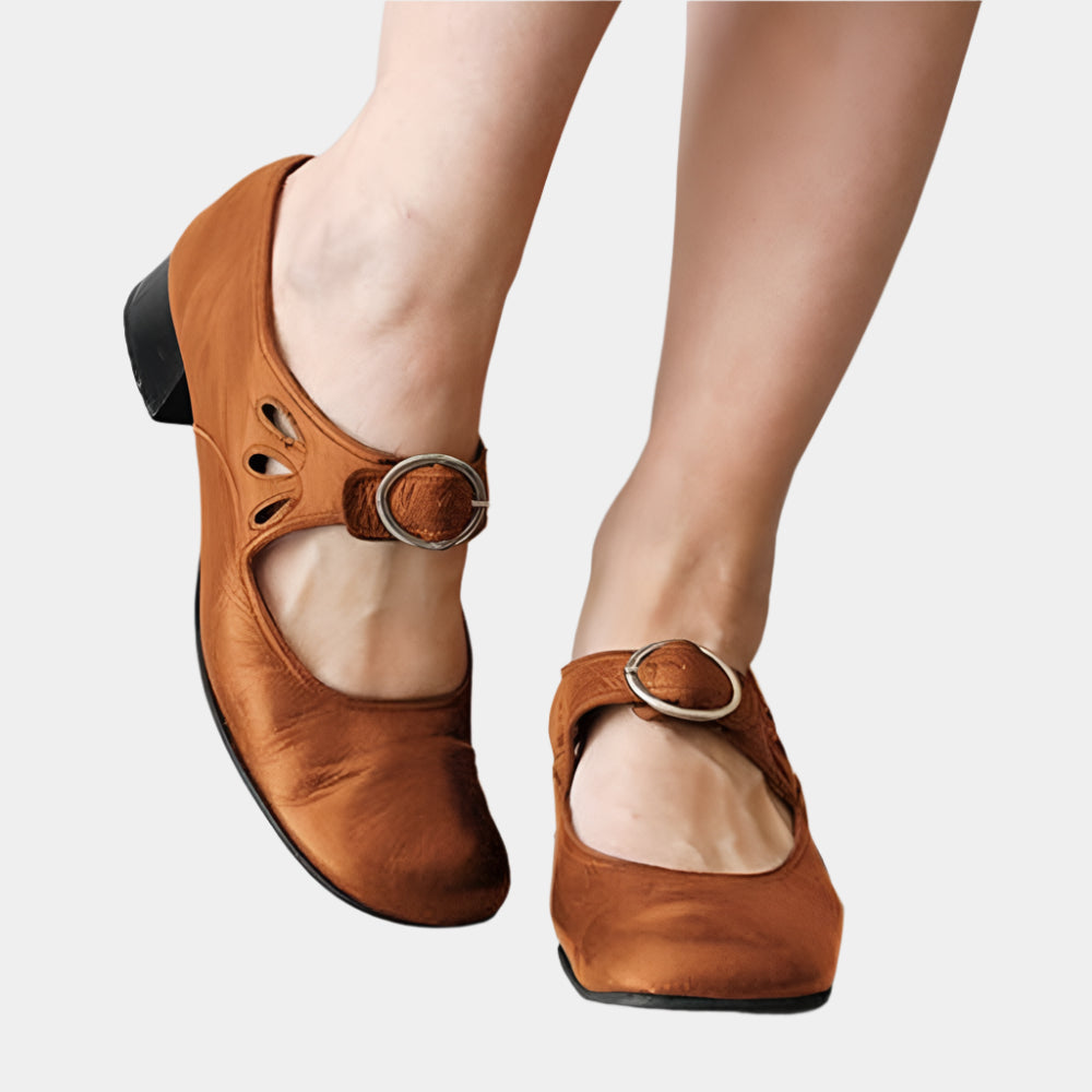 Élisa – Sandales en Cuir Élégantes et Ultra Confortables Kaki