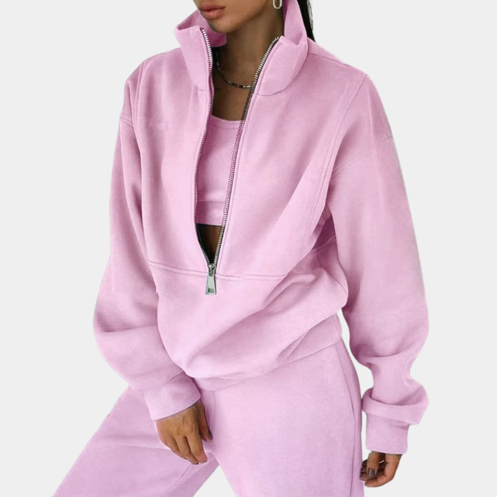 Solara – Ensemble de jogging deux pièces pour femmes Rose