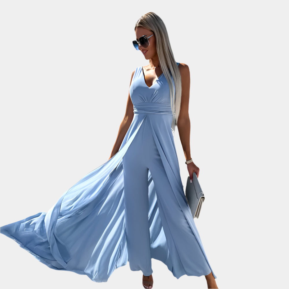 Annie - Élégante combinaison sans manches pour femme Bleu Clair