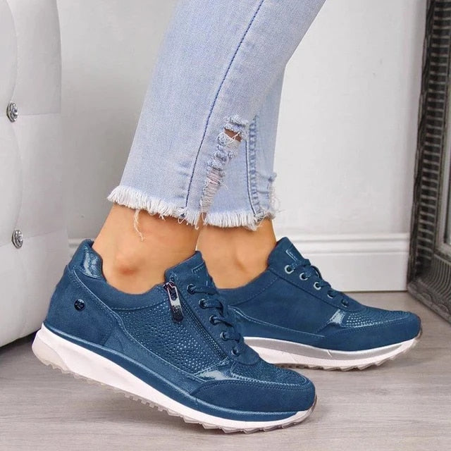 Amaya – Chaussures Orthopédiques Ultra-Confortables pour un Style Élégant Bleu