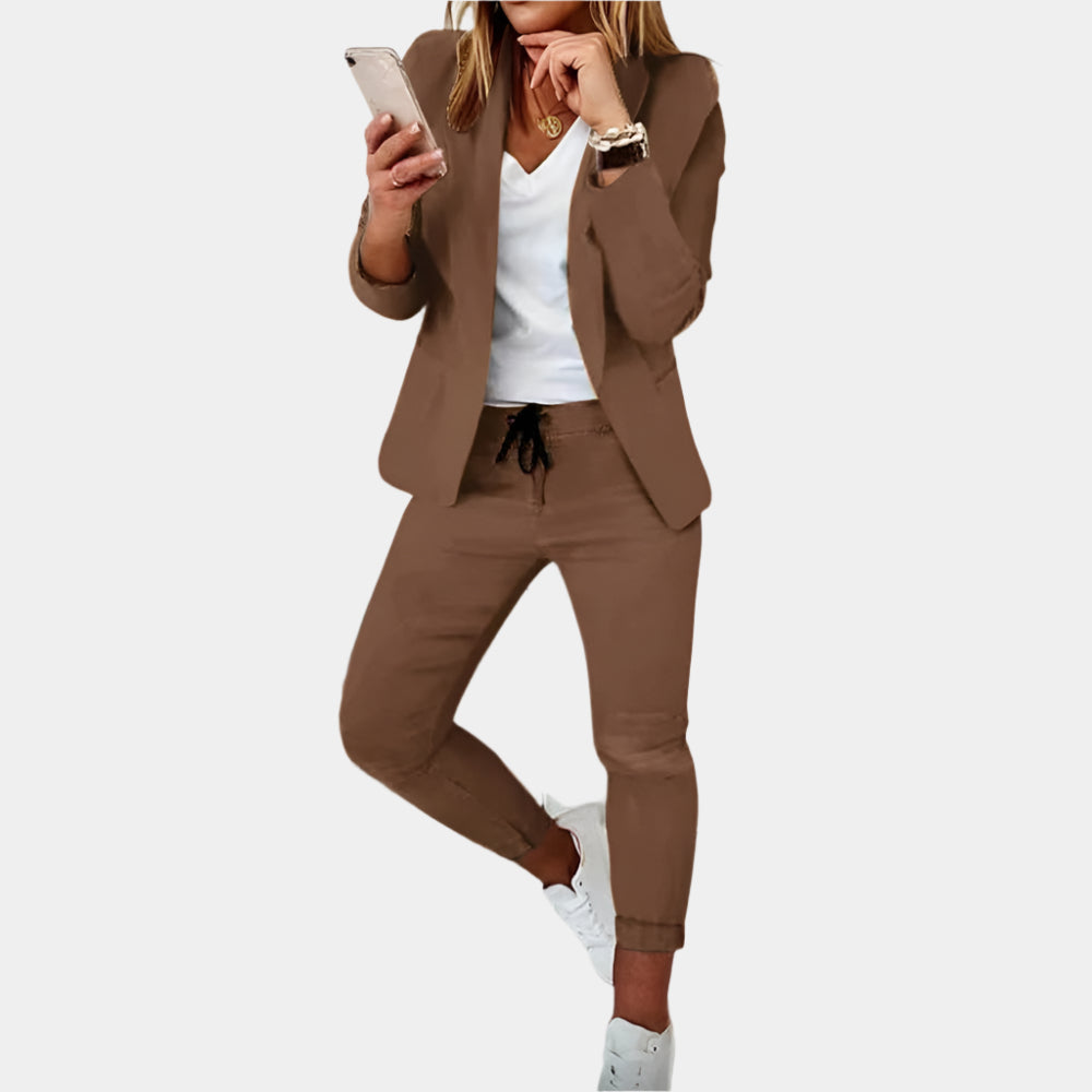 Lara - Ensemble élégant et confortable pour femmes Brun