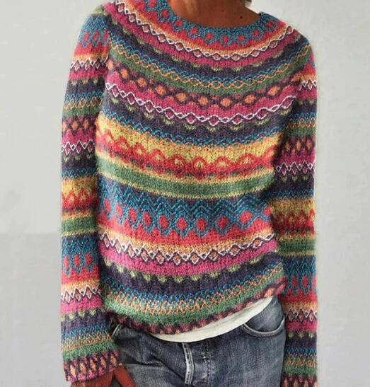 Ella - Pull douillet pour femmes Arc-en-ciel