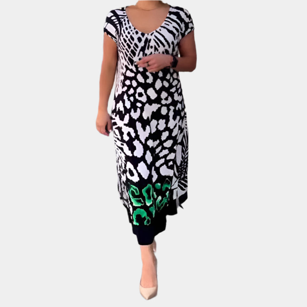 Taylor - Robe imprimée élégante pour femmes Noir