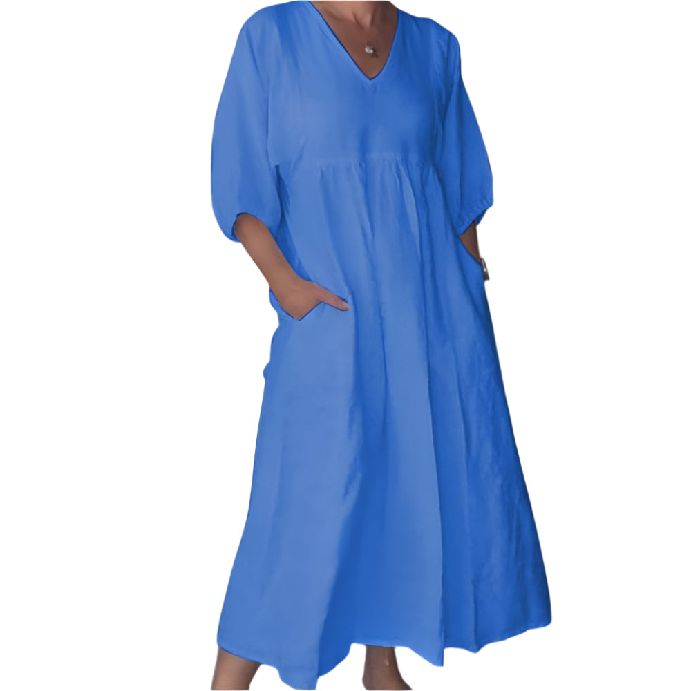 Mattie - Robe ultra confortable et élégante Bleu