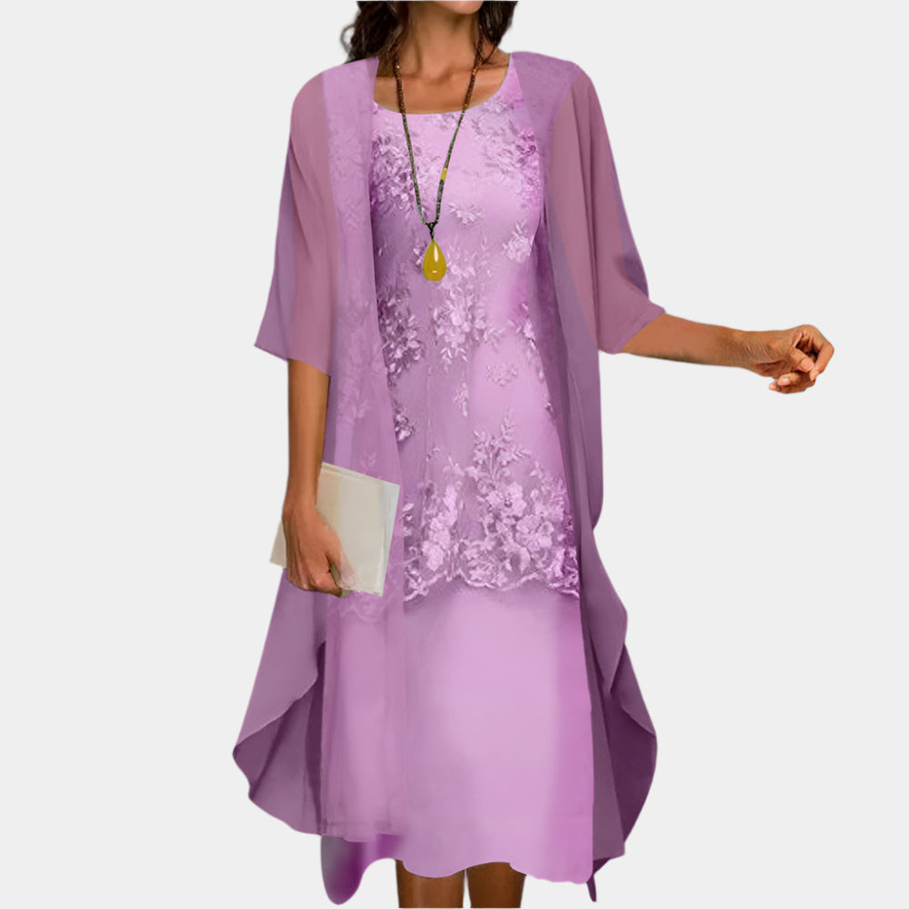 Larissa - Robe élégante et confortable pour femme Pourpre