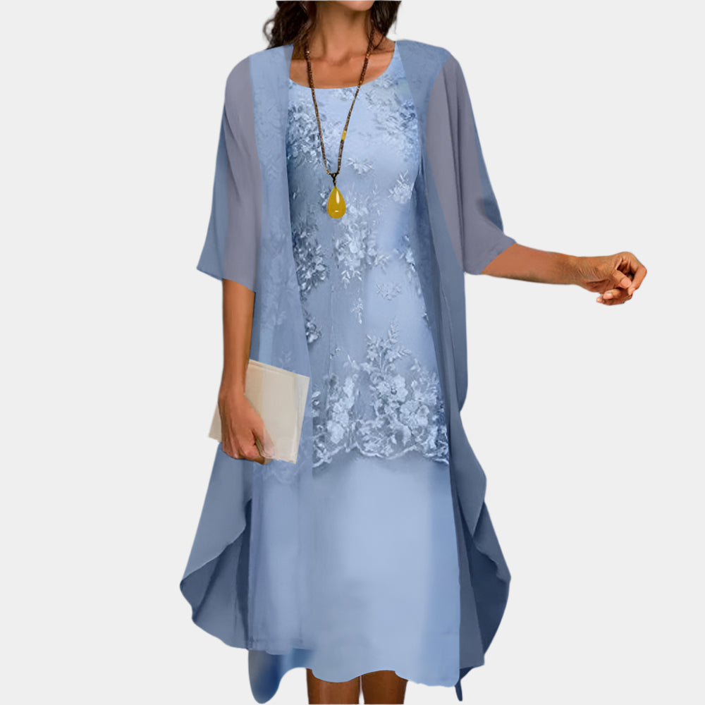Larissa - Robe élégante et confortable pour femme Bleu