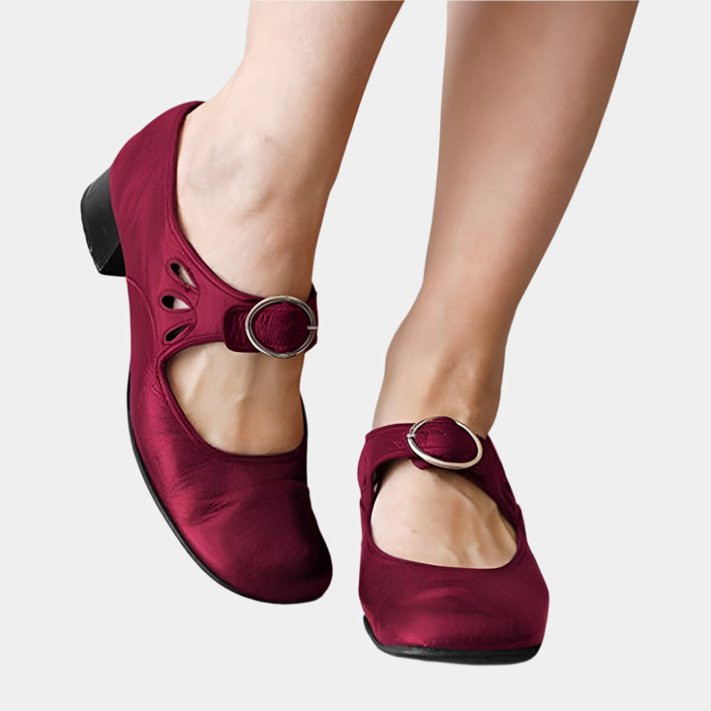 Élisa – Sandales en Cuir Élégantes et Ultra Confortables Rouge
