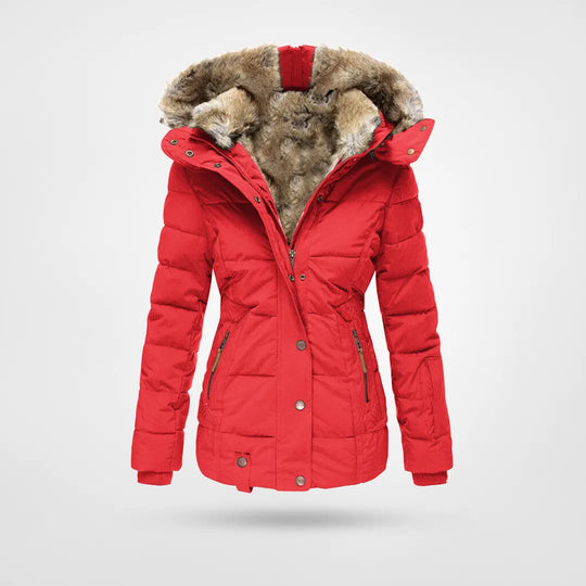 Aria – Manteau d'hiver élégant et imperméable pour femmes Rouge