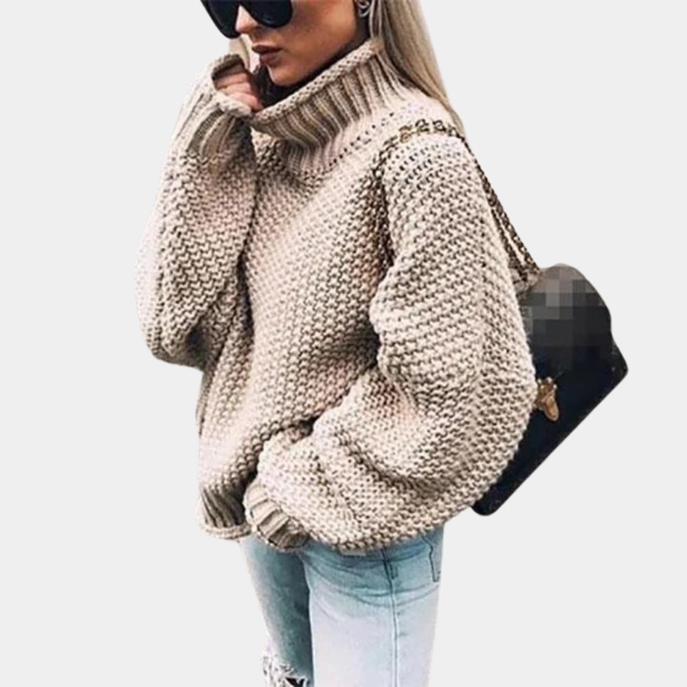 Selena - Pull chaud et confortable pour femmes Kaki