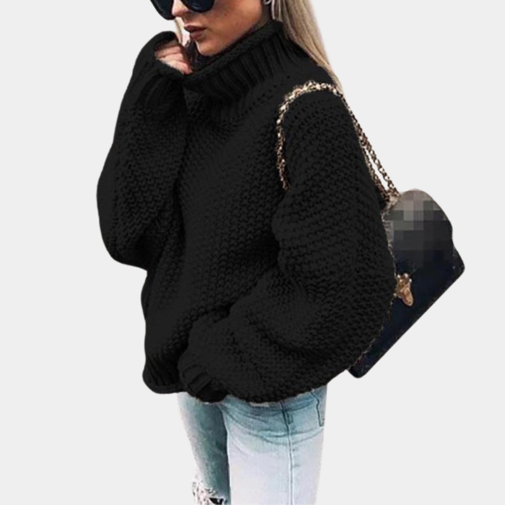 Selena - Pull chaud et confortable pour femmes Noir
