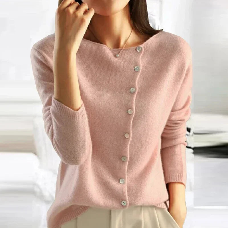 Siena - Pull Élégant en Maille Douce pour Femme Rose