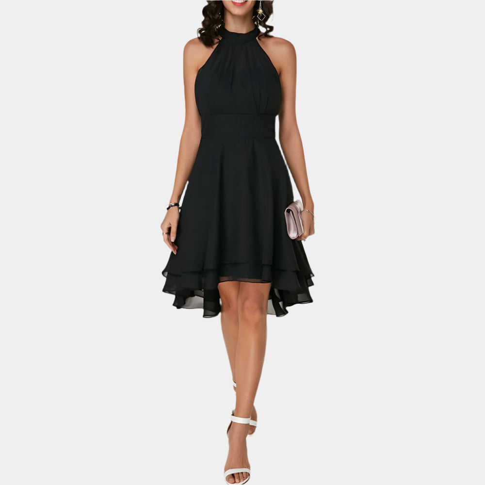 Raelynn - Robe sans manches chic et élégante pour femme Noir