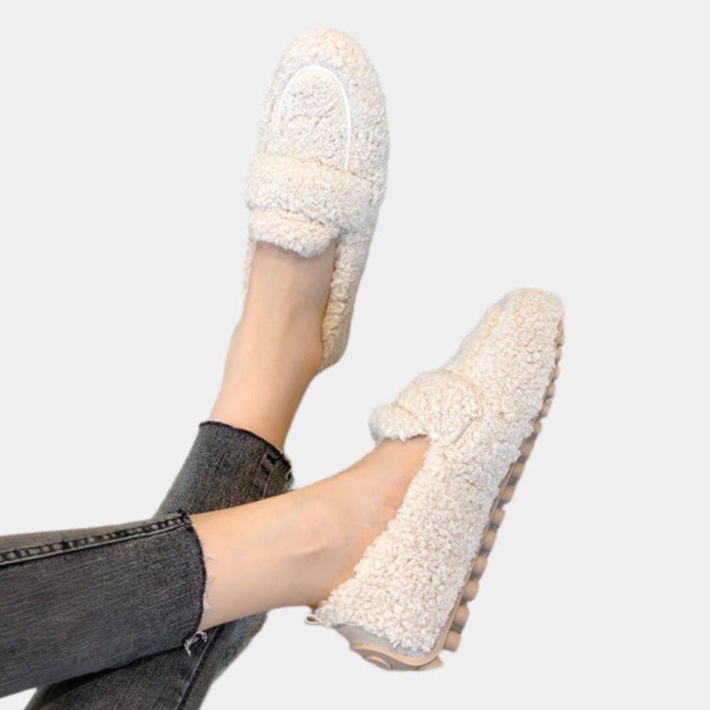 Saylor - Chaussures pelucheuses et confortables pour femmes Beige