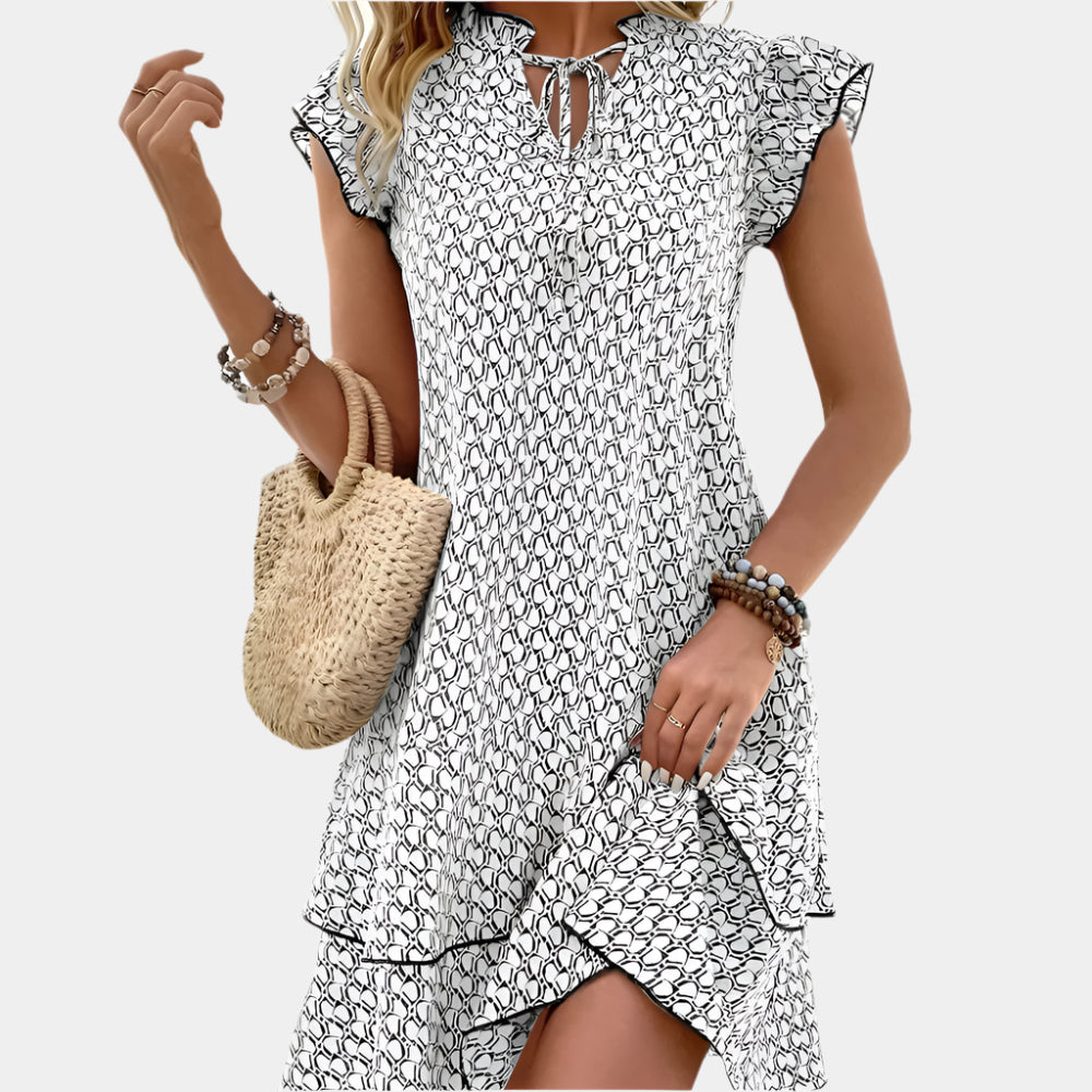 Lilas - Robe d'été élégante et confortable pour femmes Blanc