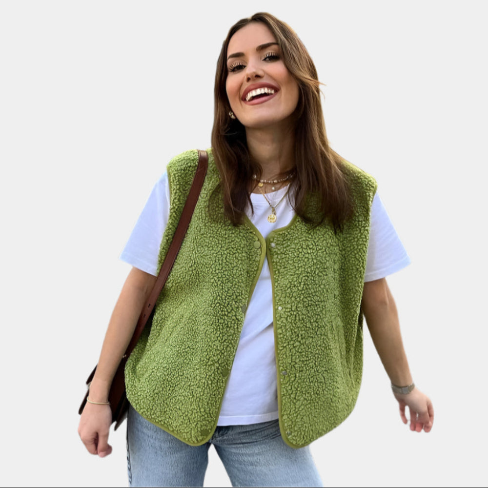 Karla - Gilet élégant et confortable pour femmes Vert