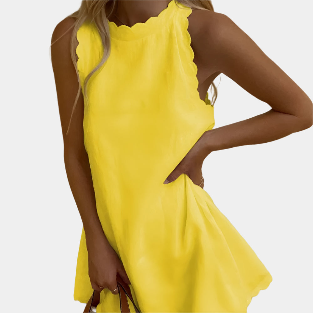 Jorjia - Robe élégante et décontractée pour femmes Jaune