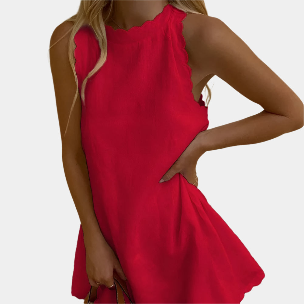 Jorjia - Robe élégante et décontractée pour femmes Rouge
