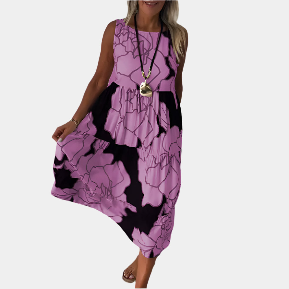Abriella - Robe élégante et sans manches pour femmes Clair Pourpre