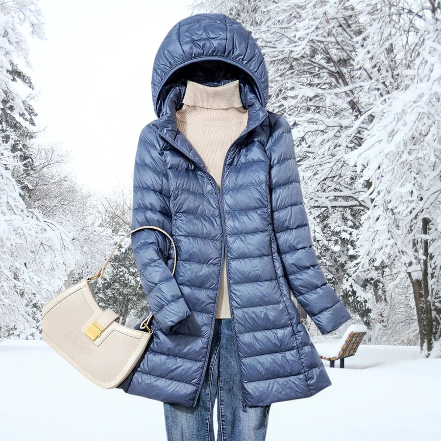 Luma – Veste d'Hiver Ultra-Légère en Duvet pour Femme Bleu