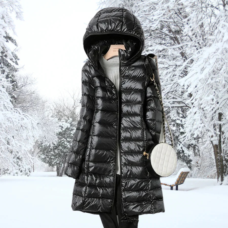 Luma – Veste d'Hiver Ultra-Légère en Duvet pour Femme Noir