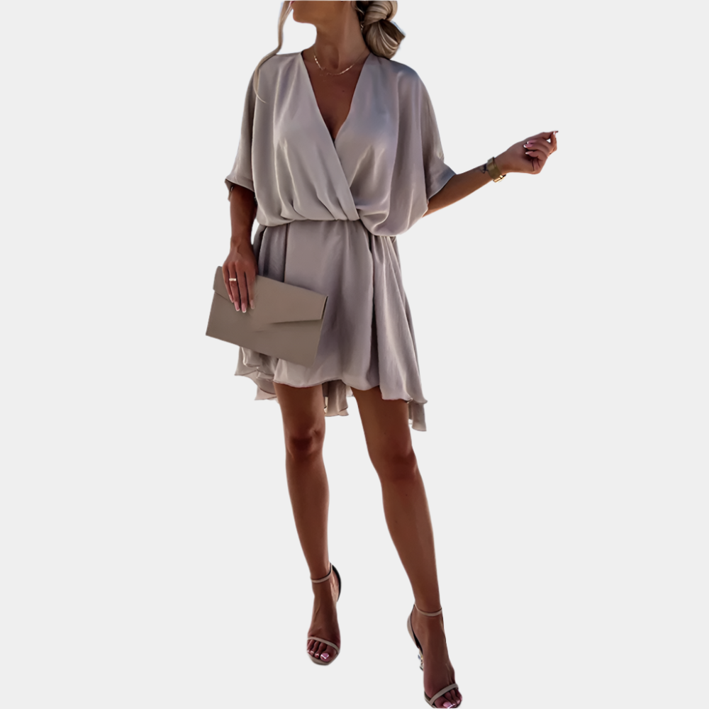 Rosalie - Robe élégante et fluide pour un style chic et tendance Gris