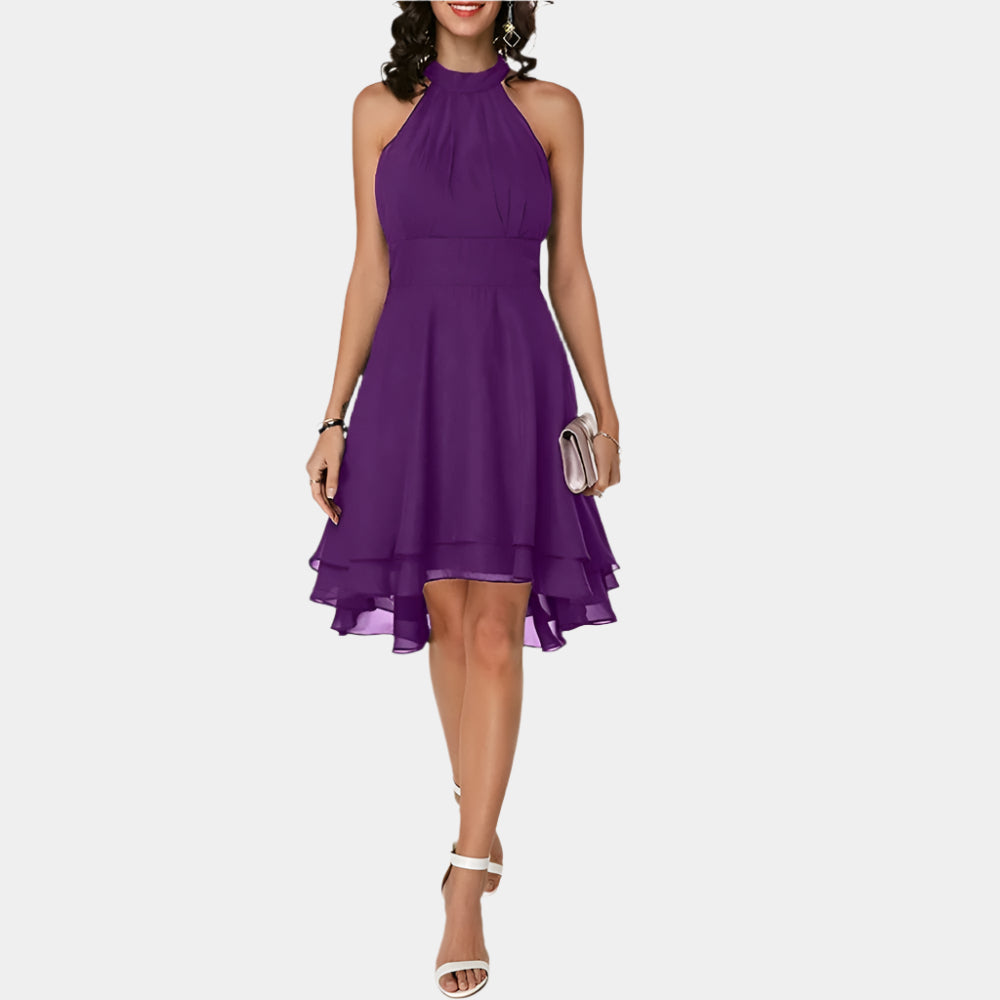 Raelynn - Robe sans manches chic et élégante pour femme Pourpre