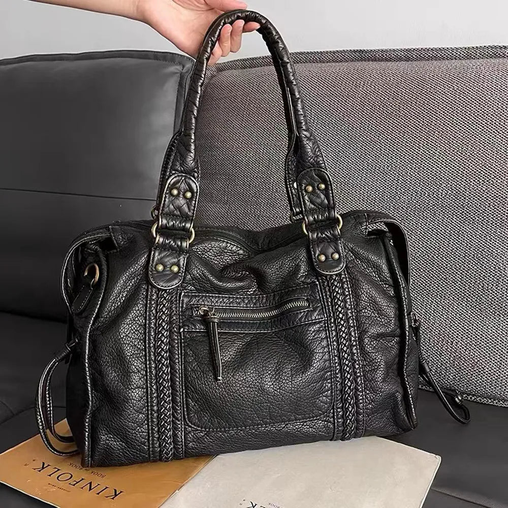 Emma – Sac à main noir élégant pour les cours Noir