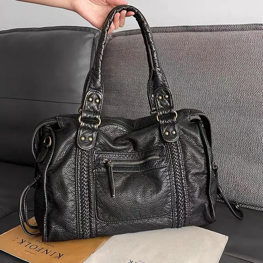 Emma – Sac à main noir élégant pour les cours Noir