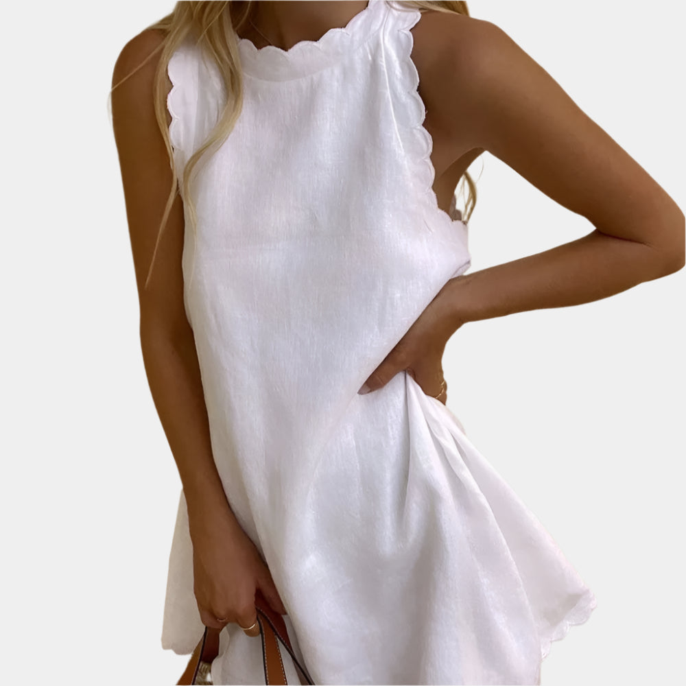 Jorjia - Robe élégante et décontractée pour femmes Blanc