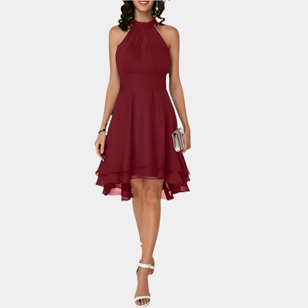 Raelynn - Robe sans manches chic et élégante pour femme Rouge