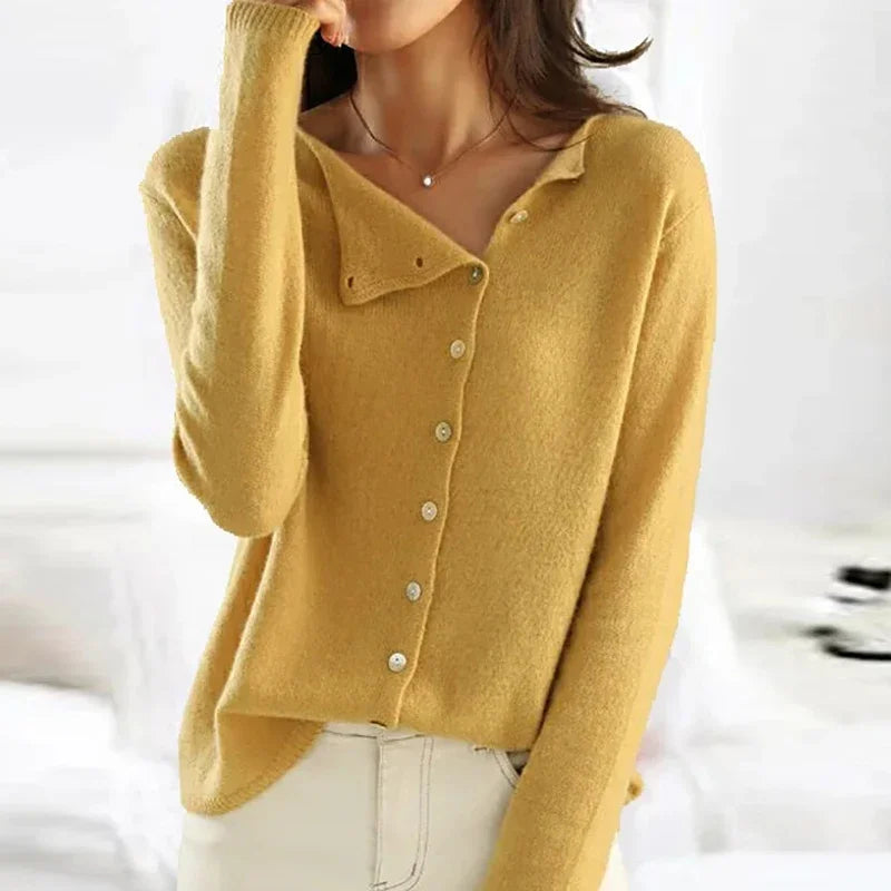 Siena - Pull Élégant en Maille Douce pour Femme Jaune